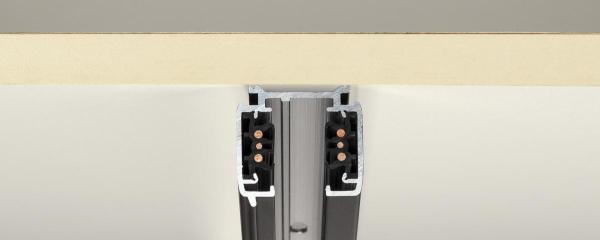 S-TRACK 3 Phasen Aufbauschiene, DALI, PHASE, 2 m, schwarz