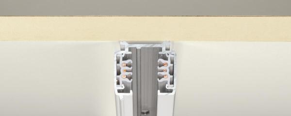 S-TRACK 3 Phasen Aufbauschiene, DALI, PHASE, 3 m, weiß