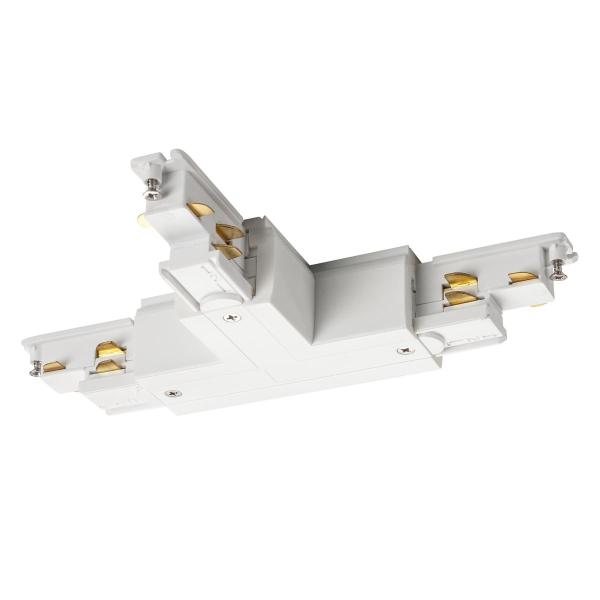 S-TRACK T-Verbinder, Erde außen, links, DALI, PHASE, weiß