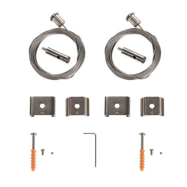 Drahtseilabhängung, für EUTRAC®, S-TRACK und 1 Phasen- Schienen, 5 m, zweier Set