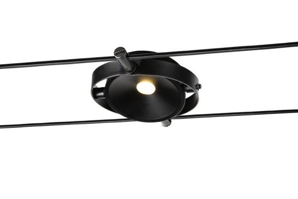 DURNO, Seilleuchte für TENSEO Niedervolt-Seilsystem, 2700 K, schwarz