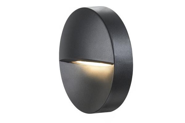 DOWNUNDER OUT, round WL Outdoor LED Wandaufbauleuchte, anthrazit, 3000 K