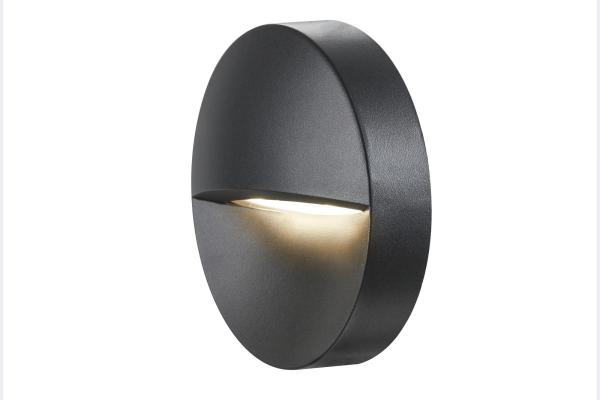 DOWNUNDER OUT, round WL Outdoor LED Wandaufbauleuchte, anthrazit, 3000 K