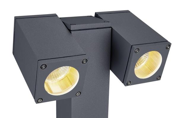 THEO PATHLIGHT, double, QPAR51 Outdoor Stehleuchte, anthrazit