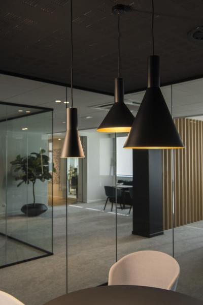 PHELIA 10, Indoor Pendelleuchte, schwarz/gold