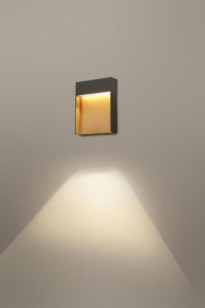 FLATT, Outdoor, LED Wandaufbauleuchte, 3000/4000 K, IP65, anthrazit