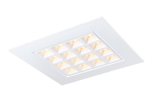 PAVANO 620x620, Indoor LED Deckeneinbauleuchte weiß 3000 K UGR <19