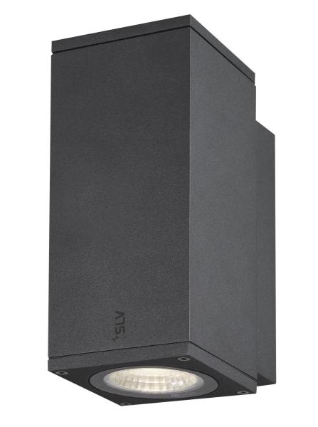ENOLA SQUARE S, single Outdoor LED Wandaufbauleuchte anthrazit