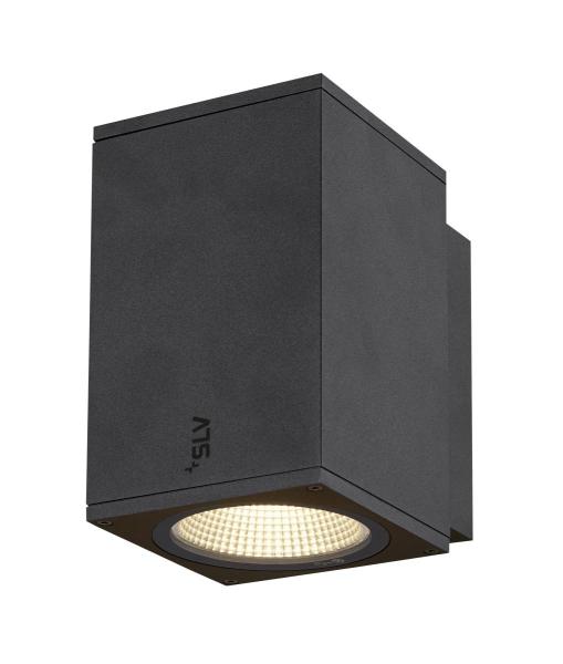 ENOLA SQUARE M, single Outdoor LED Wandaufbauleuchte anthrazit