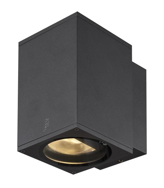 ENOLA SQUARE M, single Outdoor LED Wandaufbauleuchte anthrazit