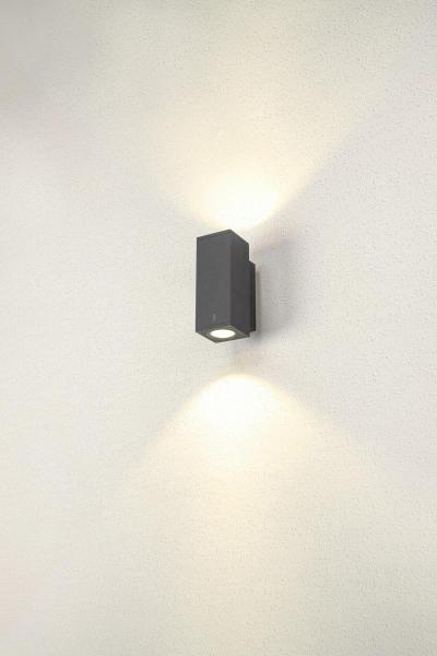 ENOLA SQUARE S UP/DOWN, Outdoor LED Wandaufbauleuchte anthrazit