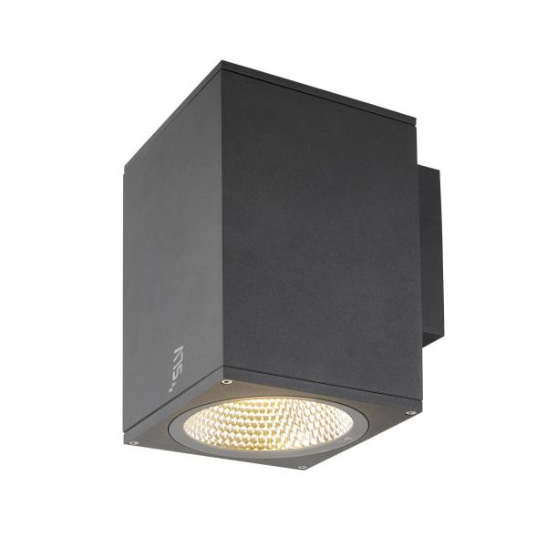 ENOLA SQUARE L, single Outdoor LED Wandaufbauleuchte anthrazit CCT 3000/4000 K