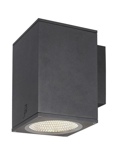 ENOLA SQUARE L, single Outdoor LED Wandaufbauleuchte anthrazit CCT 3000/4000 K