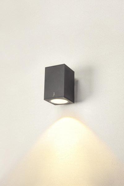 ENOLA SQUARE L, single Outdoor LED Wandaufbauleuchte anthrazit CCT 3000/4000 K