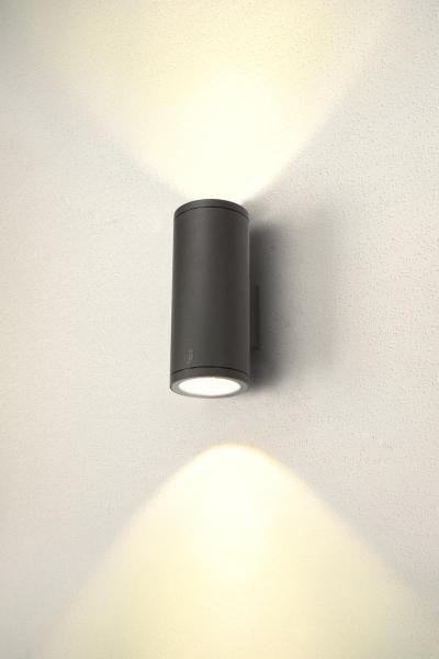ENOLA ROUND L UP/DOWN, Outdoor LED Wandaufbauleuchte anthrazit CCT 3000/4000 K