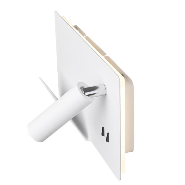 SOMNILA SPOT, Indoor LED Wandaufbauleuchte 3000 K weiß Version links inkl.USB Anschluss