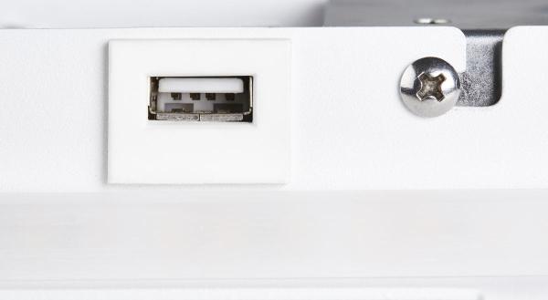 SOMNILA SPOT, Indoor LED Wandaufbauleuchte 3000 K weiß Version links inkl.USB Anschluss