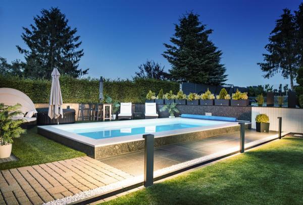 L-LINE OUT 80, Outdoor LED Stehleuchte horizontal anthrazit CCT switch 3000/4000 K