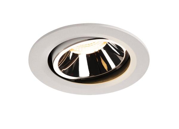 NUMINOS® MOVE DL L, Indoor LED Deckeneinbauleuchte weiß/chrom 3000 K 55° dreh- und schwenkbar
