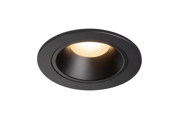 NUMINOS® DL S, Indoor LED Deckeneinbauleuchte schwarz/schwarz 2700 K 40° inkl. Blattfedern