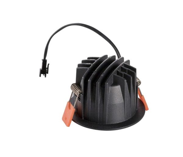 NUMINOS® DL S, Indoor LED Deckeneinbauleuchte schwarz/schwarz 3000 K 55° inkl. Blattfedern