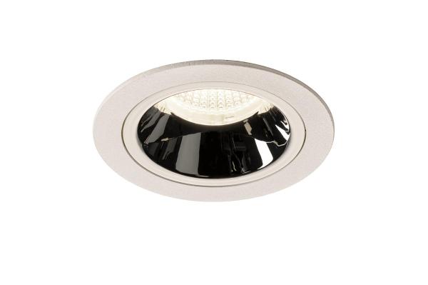 NUMINOS® DL M, Indoor LED Deckeneinbauleuchte weiß/chrom 4000 K 40°