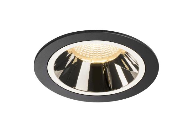 NUMINOS® DL L, Indoor LED Deckeneinbauleuchte schwarz/chrom 3000 K 55°
