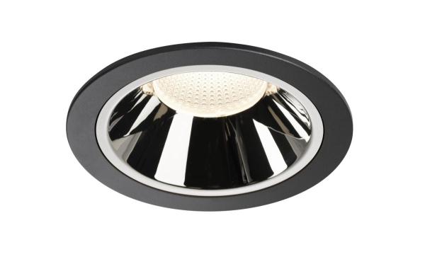 NUMINOS® DL XL, Indoor LED Deckeneinbauleuchte schwarz/chrom 4000 K 55°