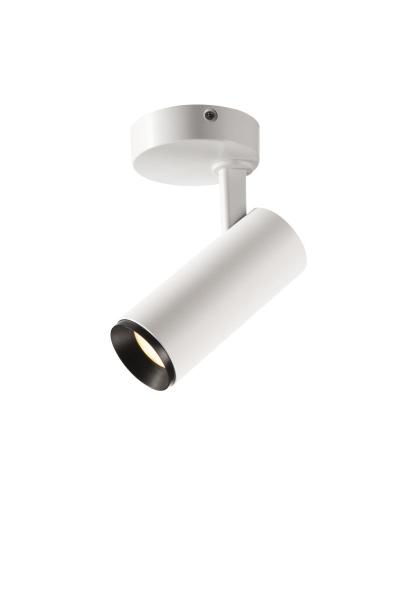 NUMINOS® S CW, PHASE, Deckenaufbauleuchte, 3000 K, 8 Watt, Phasenabschnitt, 60°, matt weiß / matt schwarz