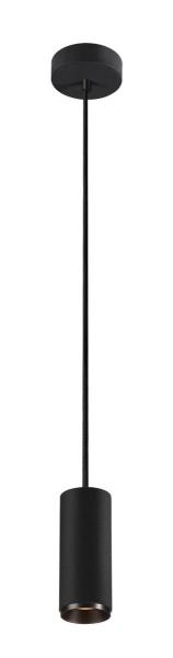 NUMINOS® S PD, PHASE, Pendelleuchte, Pendellänge 250 cm, 2700 K, 8 Watt, 60°, Phasenabschnitt, matt schwarz