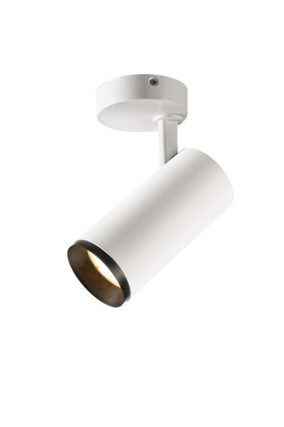 NUMINOS® M CL, PHASE, Deckenaufbauleuchte, 2700 K, 14 Watt, Phasenabschnitt, 24°, matt weiß / matt schwarz