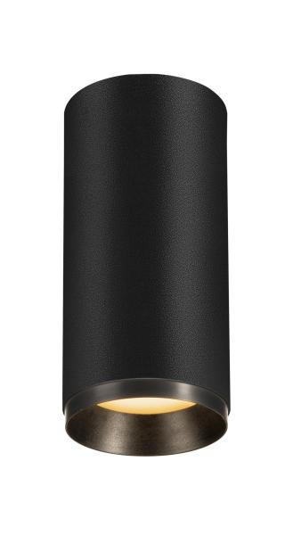 NUMINOS® M CL, PHASE, Deckenaufbauleuchte, 2700 K, 14 Watt, Phasenabschnitt, 60°, matt schwarz