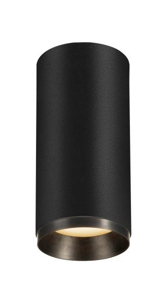 NUMINOS® M CL, PHASE, Deckenaufbauleuchte, 3000 K, 14 Watt, Phasenabschnitt, 60°, matt schwarz