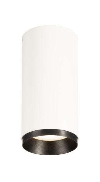 NUMINOS® M CL, PHASE, Deckenaufbauleuchte, 4000 K, 14 Watt, Phasenabschnitt, 36°, matt weiß / matt schwarz