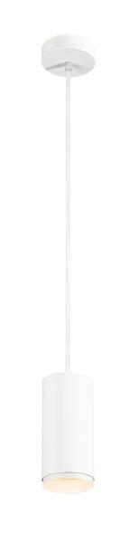 NUMINOS® M PD, PHASE, Pendelleuchte, Pendellänge 250 cm, 2700 K, 14 Watt, 36°, Phasenabschnitt, matt weiß / matt schwarz