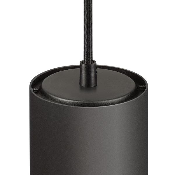 NUMINOS® M PD, PHASE, Pendelleuchte, Pendellänge 250 cm, 4000 K, 14 Watt, 60°, Phasenabschnitt, matt schwarz