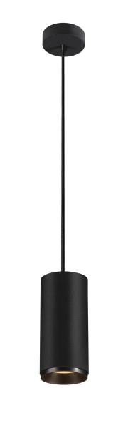 NUMINOS® L PD, PHASE, Pendelleuchte, Pendellänge 250 cm, 2700 K, 20 Watt, 36°, Phasenabschnitt, matt schwarz
