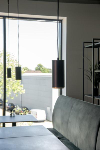 NUMINOS® L PD, PHASE, Pendelleuchte, Pendellänge 250 cm, 2700 K, 20 Watt, 36°, Phasenabschnitt, matt schwarz