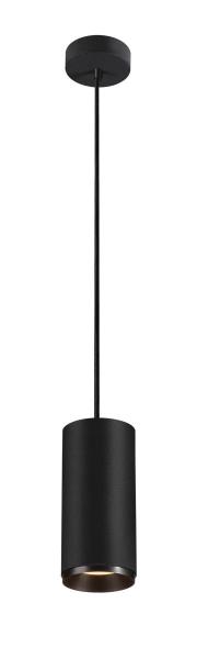 NUMINOS® L PD, PHASE, Pendelleuchte, Pendellänge 250 cm, 3000 K, 20 Watt, 24°, Phasenabschnitt, matt schwarz