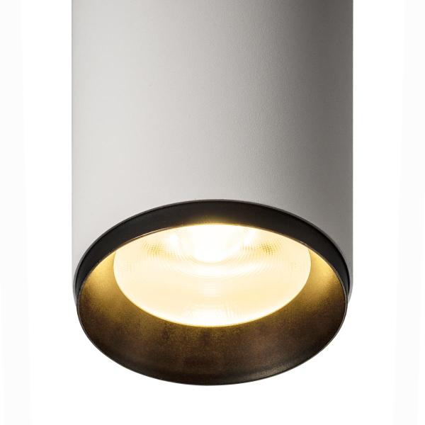 NUMINOS® L PD, PHASE, Pendelleuchte, Pendellänge 250 cm, 3000 K, 20 Watt, 60°, Phasenabschnitt, matt weiß / matt schwarz