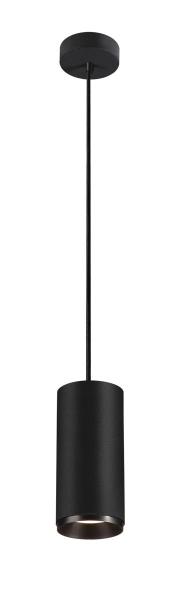 NUMINOS® L PD, PHASE, Pendelleuchte, Pendellänge 250 cm, 4000 K, 20 Watt, 24°, Phasenabschnitt, matt schwarz