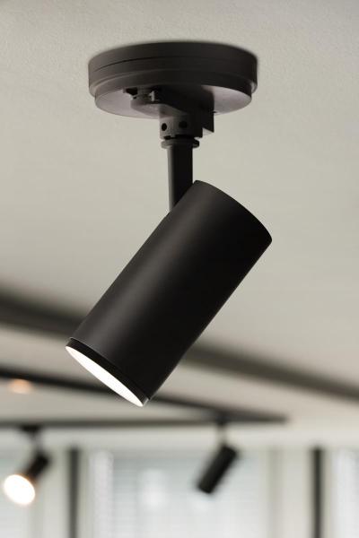 NUMINOS® M 3Ph., DALI, 3~ Spot, zylindrisch, 3000 K, 13 Watt, DALI, 60°, matt schwarz