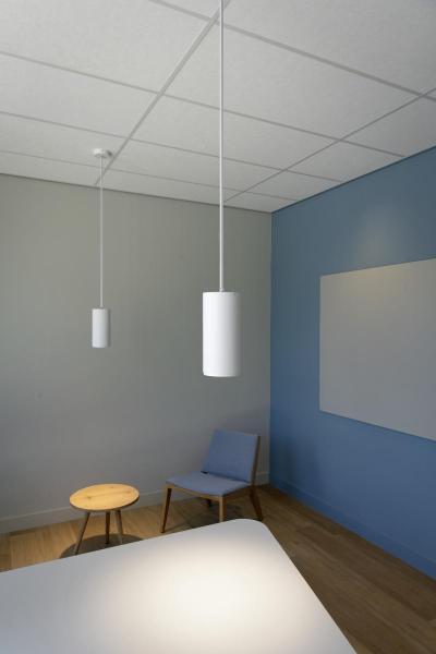 NUMINOS® L PD, DALI, Pendelleuchte, Pendellänge 250 cm, 3000 K, 19 Watt, 36°, DALI, matt weiß / matt schwarz