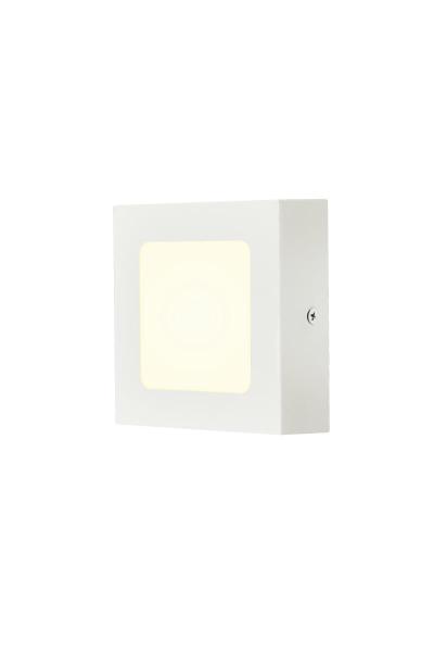 SENSER 12, Indoor LED Wand- und Deckenaufbauleuchte eckig weiß 4000 K