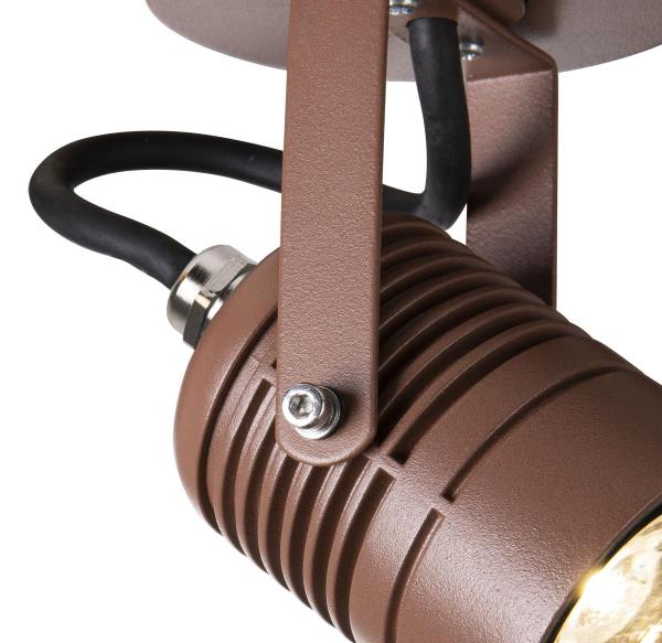 LED SPOT, Outdoor LED Wandaufbauleuchte rost 3000 K