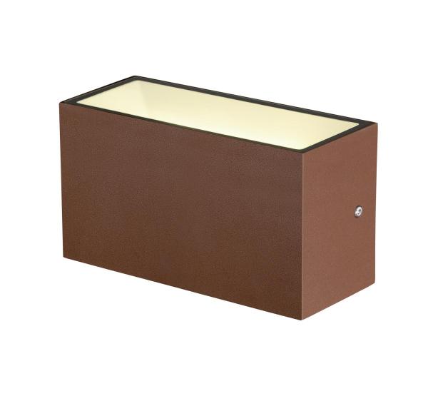 SITRA M, LED Outdoor Wandaufbauleuchte, rost farbend, CCT switch 3000/4000 K