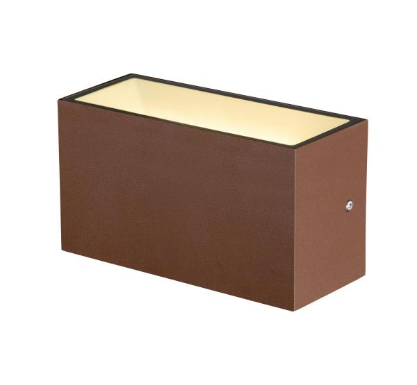 SITRA M, LED Outdoor Wandaufbauleuchte, rost farbend, CCT switch 3000/4000 K