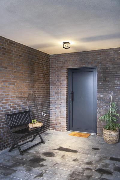 QUADRULO, LED Outdoor Deckenaufbauleuchte anthrazit