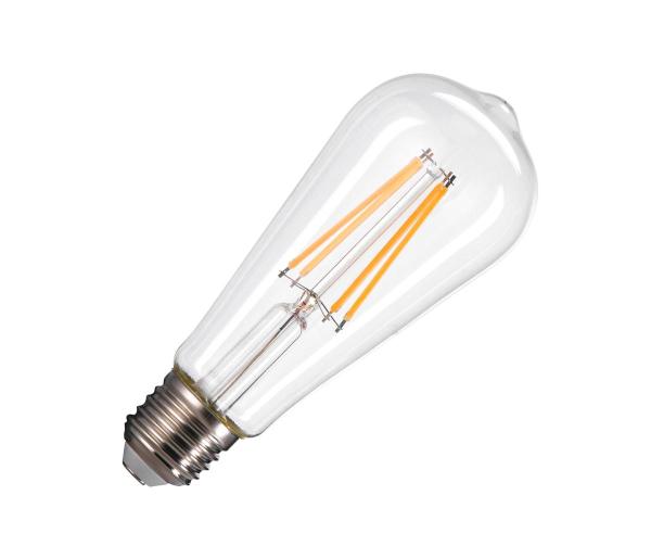 ST58 E27, LED Leuchtmittel transparent 7,5 W 2700 K CRI 90 320°