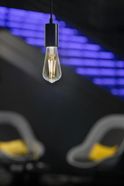 ST58 E27, LED Leuchtmittel transparent 7,5 W 2700 K CRI 90 320°